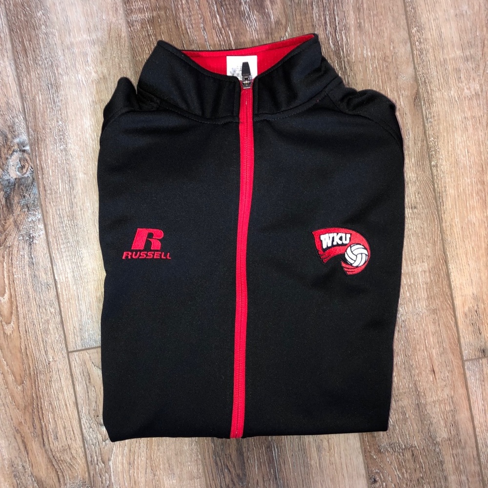 Russell WKU volleyball zip up jacket